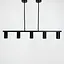 Удлиненная черная люстра Baliko с 5-ю спотами Line.F MJ 119/5 BK - миниатюра 4