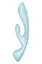 Вибратор кролик Satisfyer Triple Oh 24 см голубой - миниатюра 4