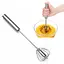Ручной полуавтоматический венчик из нержавеющей стали механический миксер для яиц сливок и выпечки 30 см Оранжевый 88295 - миниатюра 2