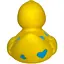 Качка FunnyDucks Жовта у блакитних сердечках (0905) - мініатюра 4
