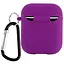 Силиконовый футляр с микрофиброй для наушников Airpods 1/2 - миниатюра 2