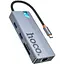 USB-хаб Hoco HB52 Wow 8-in-1 Deep Space Gray [140640] - миниатюра 1
