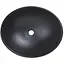 Раковина накладная Qtap Dove 415x340x140 мм, Matt Black, овальная, без донного клапана QT06116062AMB - миниатюра 1