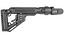 Приклад складной Fab Defense для АКМС складной вниз регулируемая щека черный - миниатюра 3