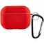 Силіконовий футляр з мікрофіброю для навушників Airpods Pro Червоний / Red - мініатюра 1