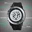Чоловічий спортивний наручний годинник Skmei 1524 (Чорні з білим) - мініатюра 5