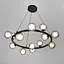 Кільцева люстра з 15 подвійними плафонами Ø 75 см | Арт. SG 48/15 BK+CL+WT | Line F - мініатюра 6
