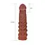 Насадка на пенис Lovetoy Pleasure X-Tender Series 17.5 см коричневый - миниатюра 3