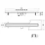 Трап для душу Cersanit Tako лінійний 90 з двосторонньою решіткою нержавіюча сталь S907-011 - мініатюра 2