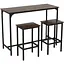 Барний стіл та 2 барні стільці Costway Hoobro в стилі Loft - мініатюра 1