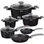 Набір посуду з мармуровим покриттям DMS TSM4010CB Чорний - мініатюра 1