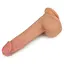 Реалістичний вібратор Lovetoy Dual Layer Rotating Nature Cock Anthony 21.5 см тілесний - мініатюра 5