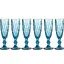 Набор бокалов для шампанского A-PLUS 6шт Подарочные стеклянные фужеры для коктейлей 150мл Blue - миниатюра 1