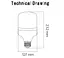 Високопотужна промислова світлодіодна лампа Horoz Electric Torch-80W E27 (001-016-0080) - мініатюра 2