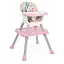 Стульчик для кормления 3 в 1 M 5672-8 розовый - миниатюра 1