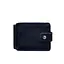 Кожаное портмоне 13.1 зажим с хлястиком синий краст - миниатюра 11