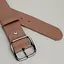 Ремень женский широкий кожаный JK-5070 коричневый с темной пряжкой (125 см) - миниатюра 4