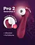 Вакуумний стимулятор клітора з вібрацією Satisfyer Pro 2 Generation 3 with Liquid Air вишневий - мініатюра 7