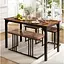 Комплект Costway Decima обеденный стол со стульями в стиле Loft коричневый - миниатюра 2