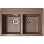 Гранітна кухонна мийка Romzha Valuri 78-2D Teracota (701) з двома чашами - мініатюра 1