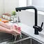 Комплект чорної кухонної мийки та змішувача Nett з нержавіючої сталі NB-4643 - мініатюра 4