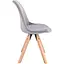 Стул Jumi Saida в скандинавском стиле с деревянными ножками серый - миниатюра 6