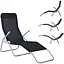 Крісло-шезлонг Jumi розкладний чорний - мініатюра 4