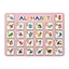 Дерев'яна абетка-вкладиш англійська "ALPHABET" Vladico 3240-03-001 рожева 29х39 см - мініатюра 1