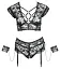 Комплект Cottelli Bondage Bra Set 3XL чорний - мініатюра 5