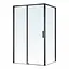 Душова кабіна прямокутна Imprese Osser 120x80 розсувна прозоре скло без піддону black matt s6400601TR, Чорний матовий, Універсальна, прозорий - мініатюра 1