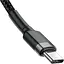 Кабель Baseus Cafule Type-C to Type-C PD 2.0 60W (1m) gray/black (CATKLF-GG1) - мініатюра 3