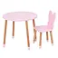 Столик зі стільцем "Метелик" 05-025R-ROUND круглий, рожевий - мініатюра 1