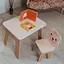 Дитячий стіл з ящиком + стільчик для навчання та гри (Рожевий з ведмедиком) - мініатюра 1