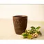 Стакан 0,35 л керамический (глиняный) резной коричневый - миниатюра 1