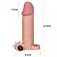 Насадка на пенис Lovetoy Pleasure X-Tender Flesh Add 2" 17.5 см телесный - миниатюра 3
