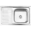 Кухонная мойка Brinex 5080-R 0.6 мм, накладная BRIN5080RSAT06 - миниатюра 1