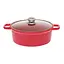 Керамическая кастрюля круглой формы с крышкой, 1.88 л, S&T Красный 87671 - миниатюра 2