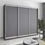 Шафа-купе тридверна MebelStar Комбо AL 3ДСП 250x60x210 см Антрацит (MBS-3301) - мініатюра 1