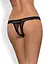 Сексуальні стрінги Obsessive Miamor Crotchless XXL чорний - мініатюра 3