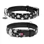 Нашийник для собак шкіряний Waudog Glamour з QR-паспортом візерунок "Зірочка" світлонакопичувальний/світловідбивний XL Ш 35 - мініатюра 1
