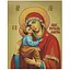 Алмазна мозаїка ікона Акафістна ікона Пресвятої Богородиці, 40х50 см алмазна вишивка на підрамнику - мініатюра 1