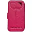 Чехол-книжка универсальный 5.5 дюйма с силиконом розовый - миниатюра 3