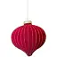 Ялинкова іграшка Chomik Дзиґа велюр 8 см червона (5900779882034_2) - мініатюра 1