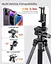 CAMBOFOTO 74"-Camera-Tripod, професійний алюмінієвий штатив/підставка для ніг Бездзеркальна камера/DSLR/Мобільний телефон - мініатюра 2