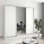 Шафа-купе тридверна MebelStar Комбо AL 2ДСП/Дзеркало 220x60x210 см Аляска білий (MBS-3338) - мініатюра 1