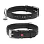 Нашийник для собак шкіряний Waudog Glamour з QR-паспортом подвійний зі стразами M Ш 20 мм Д 30-39 см чорний - мініатюра 1