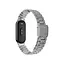 Ремешок для фитнес-браслета Tamister для Xiaomi Mi Band 8 и 9 металлический тип В с застежкой серебристый - миниатюра 3
