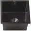 Черная кухонная мойка Nett NВ-5045 из нержавейки 50 см под столешницу 1.5 мм - миниатюра 5