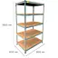 Металевий стелаж Emby Light Series (розмір 1800х900x600мм) 5 полиць ДСП до 100кг Оцинкований - мініатюра 2