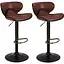 Комплект барних стільців Costway Dan зі спинкою в стилі Loft - мініатюра 1